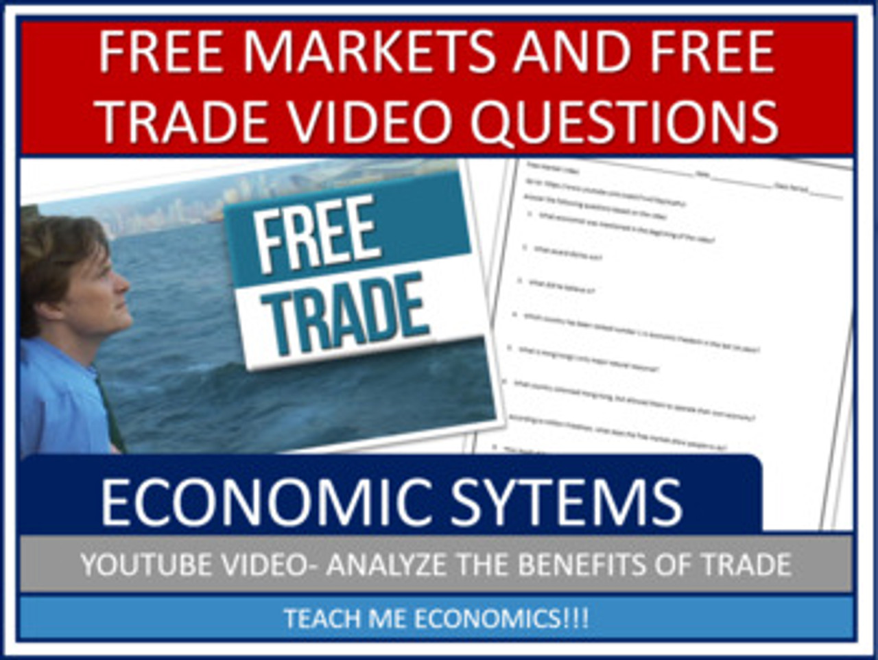 Free Trade Free Markets Economic Systems Worksheet Video Questions