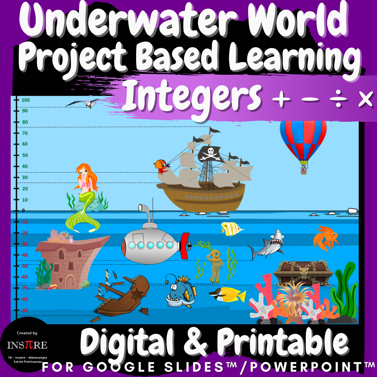 Integers Project Based Learning | Create Underwater World | Math PBL Enrichment