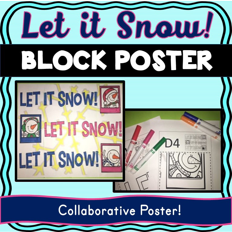Christmas - Holiday Collaborative Poster! Let it Snow Team Work ...