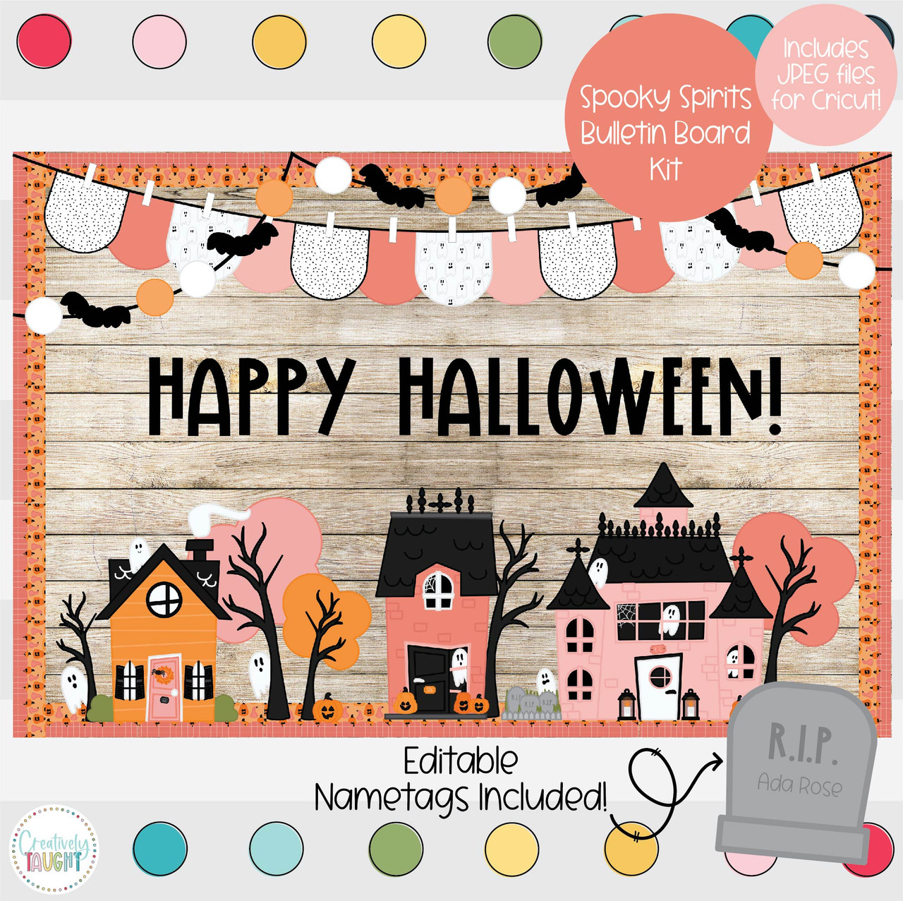 Haunted Houses - Halloween - October Bulletin Board Kit