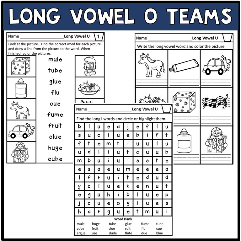 long vowels long vowel teams 27 worksheets