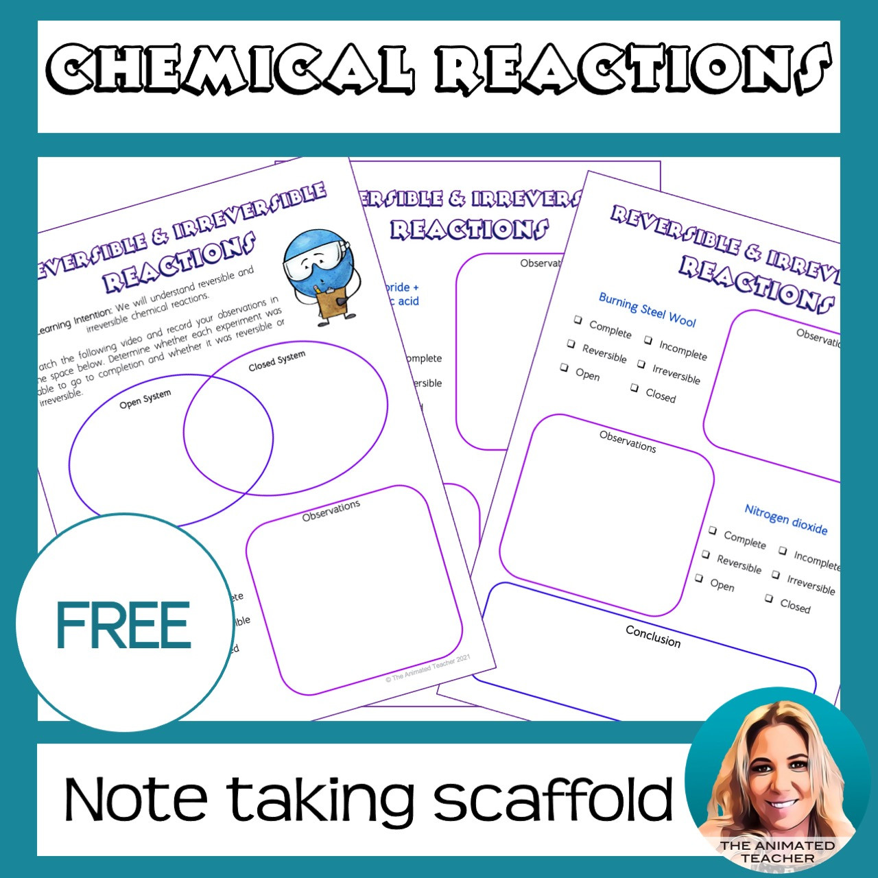 FREE Reversible and Irreversible Chemical Reactions