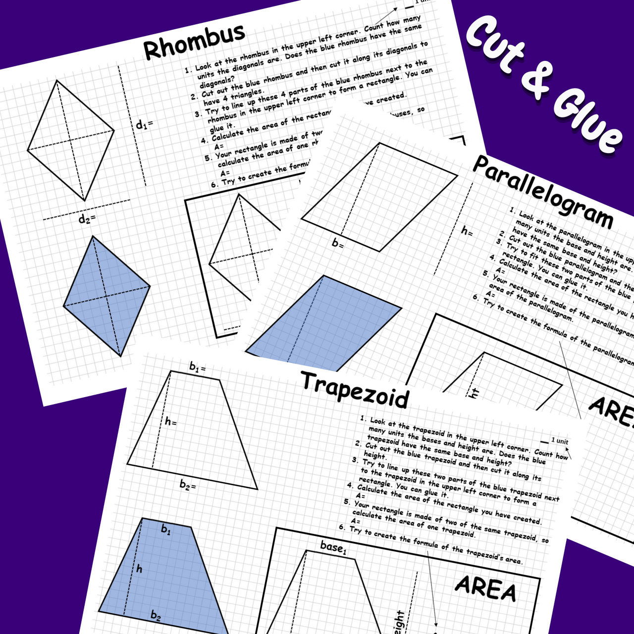 Discovering Area Formulas Triangle Quadrilaterals Inquiry Based Learning Project