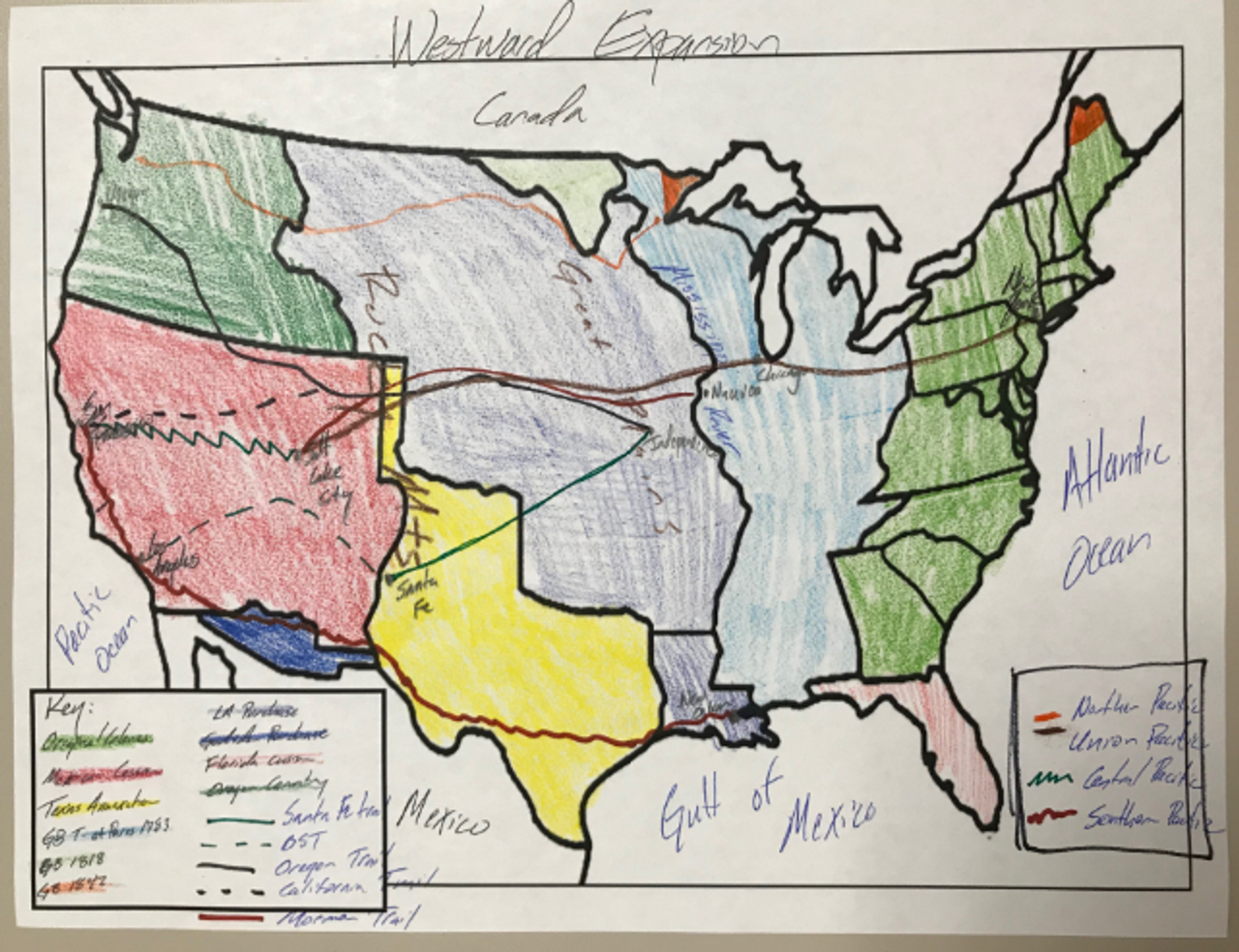 westward expansion map with rivers