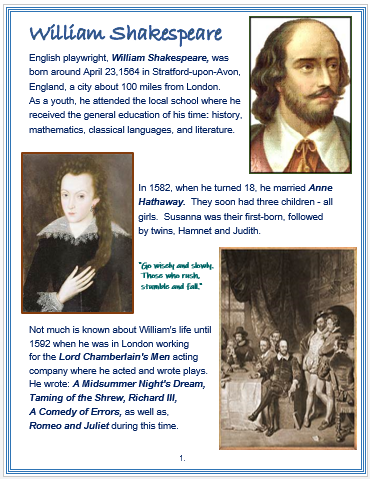 William Shakespeare + Assessments - Amped Up Learning