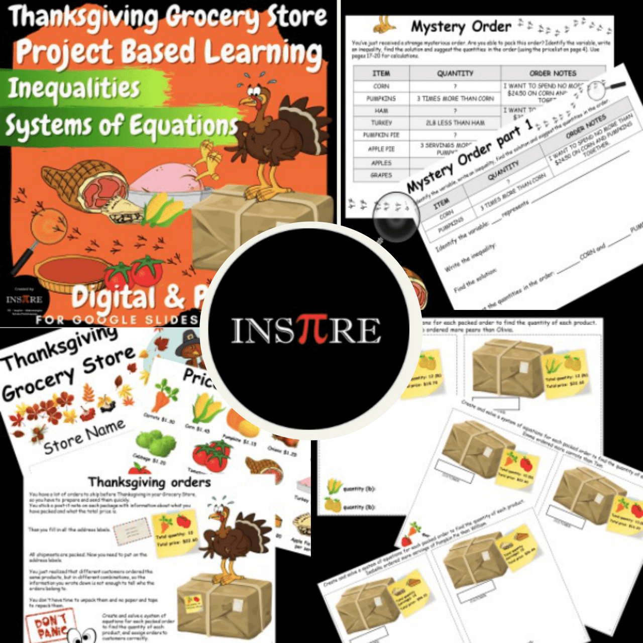 Middle and High School Thanksgiving Bundle