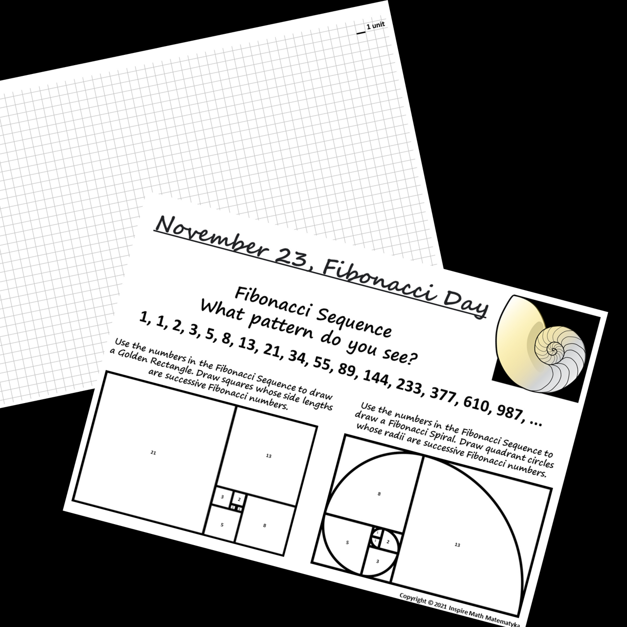 fibonacci sequence in nature worksheet