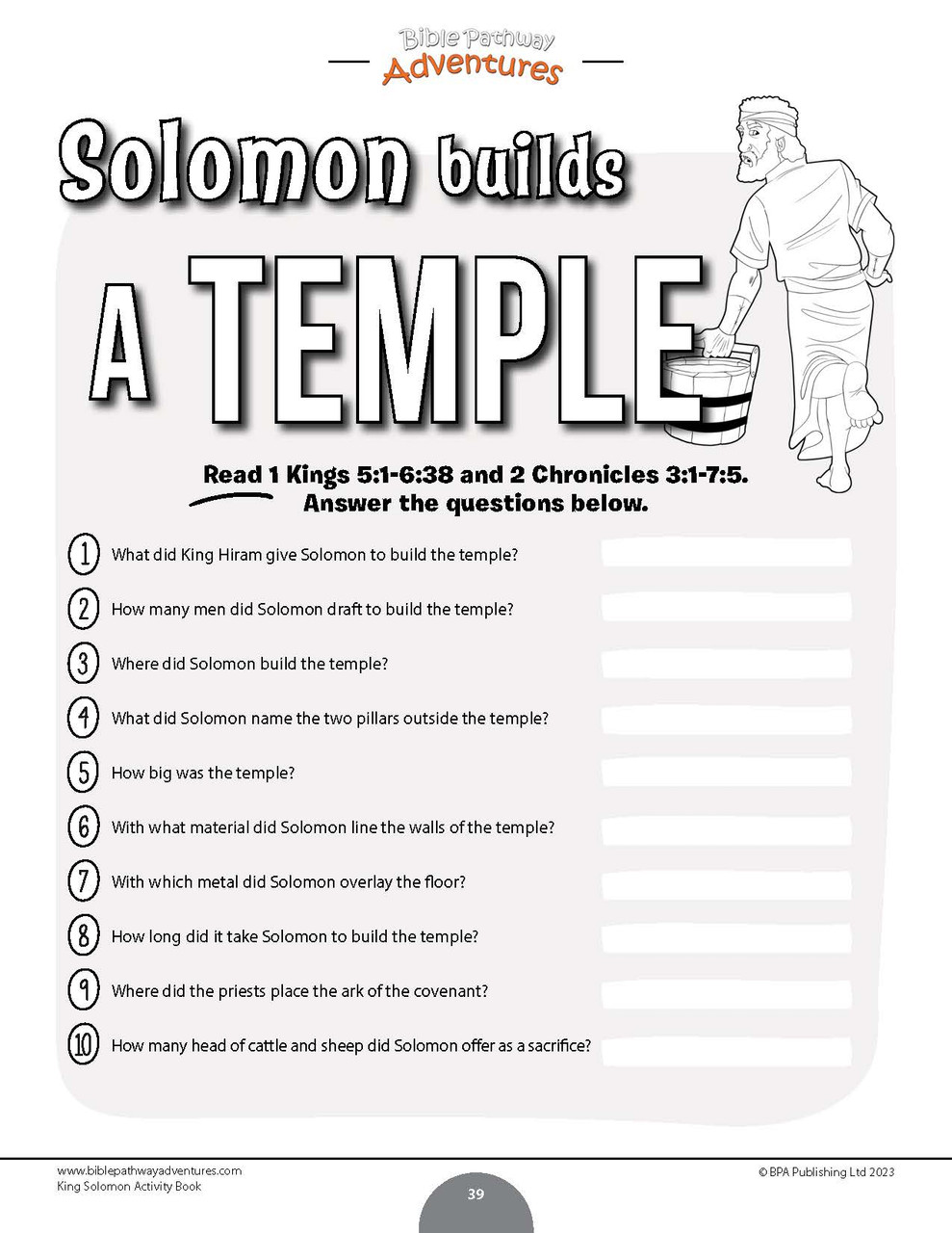 King Solomon Activity Book - Amped Up Learning