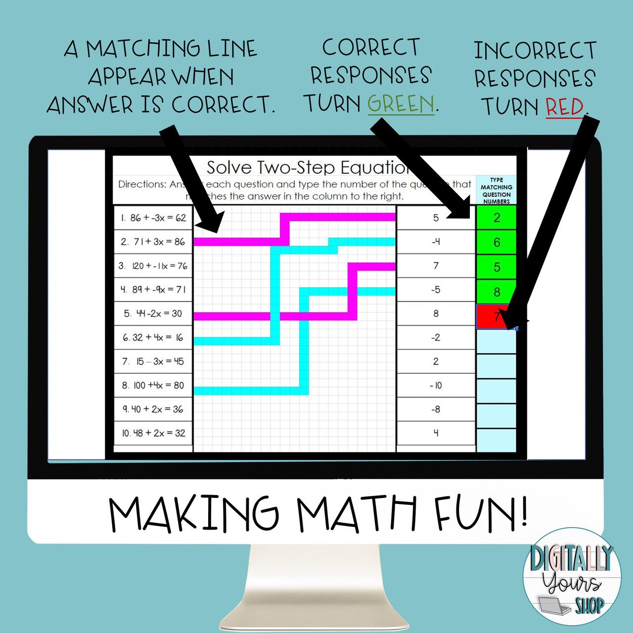 Solve Two-Step Equations (Print & Digital) - Amped Up Learning