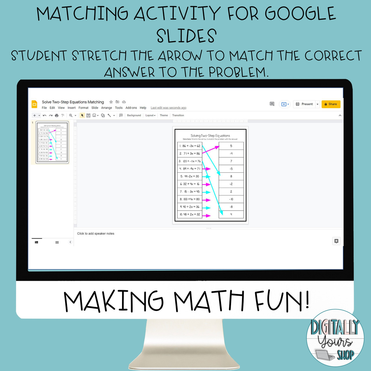 Solve Two-Step Equations (Print & Digital) - Amped Up Learning