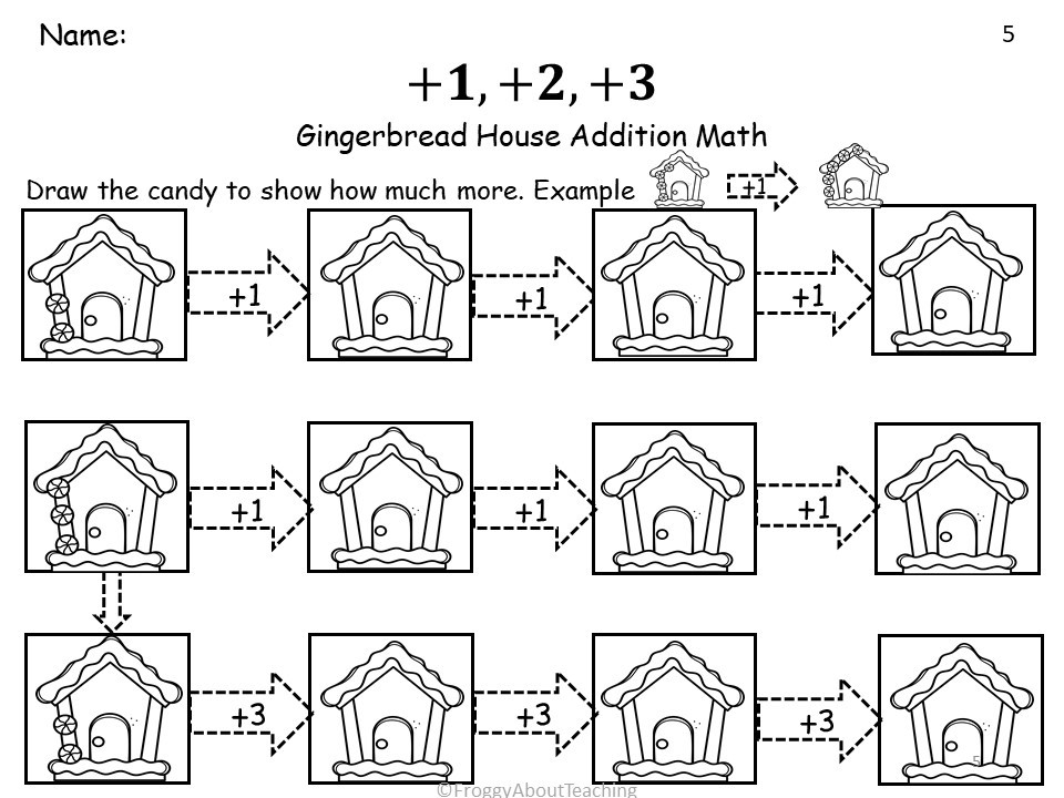 Addition-Subtraction Gingerbread Math Worksheets