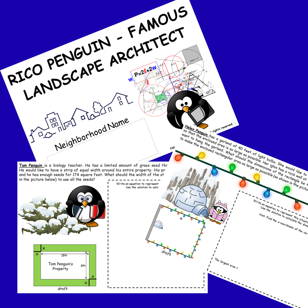 Solving Quadratic Equations - Winter Math Project Based Learning ...