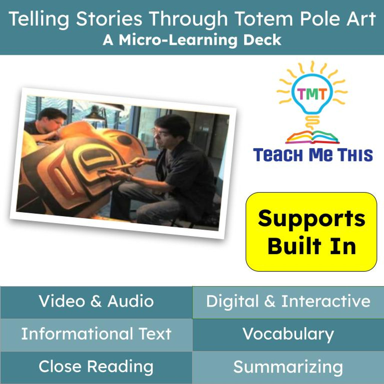 Telling Stories Through Totem Pole Art Informational Text Reading Passage and Activities