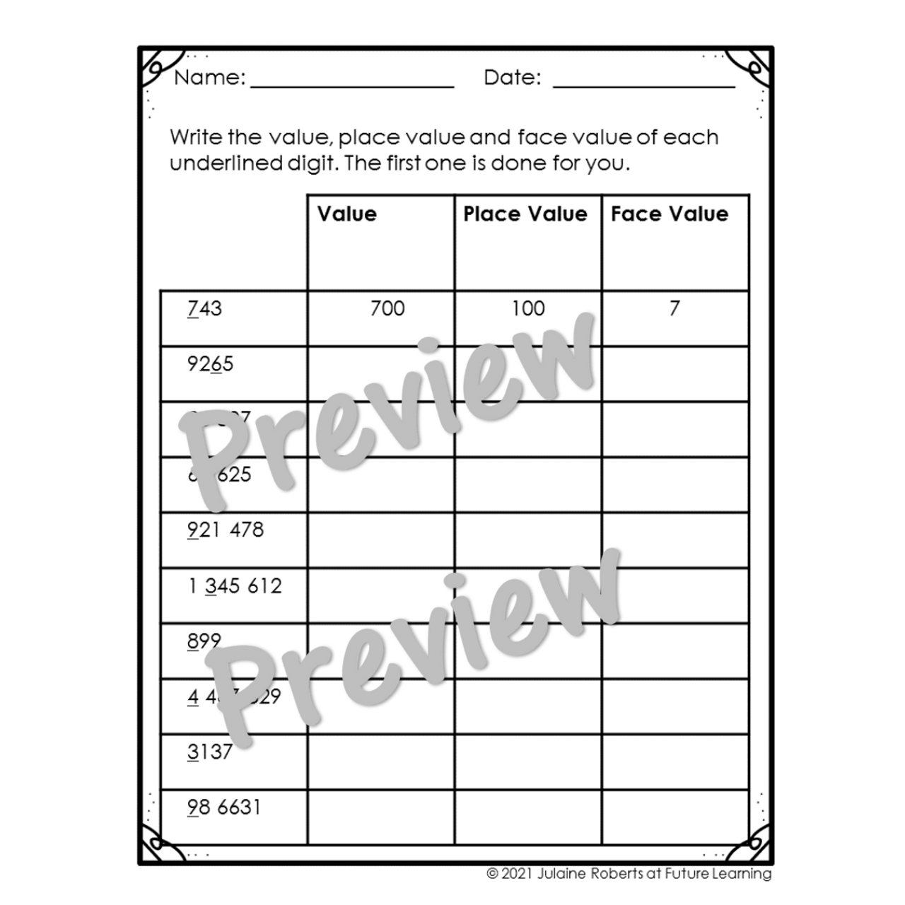 4th Grade Place Value Worksheets Amped Up Learning