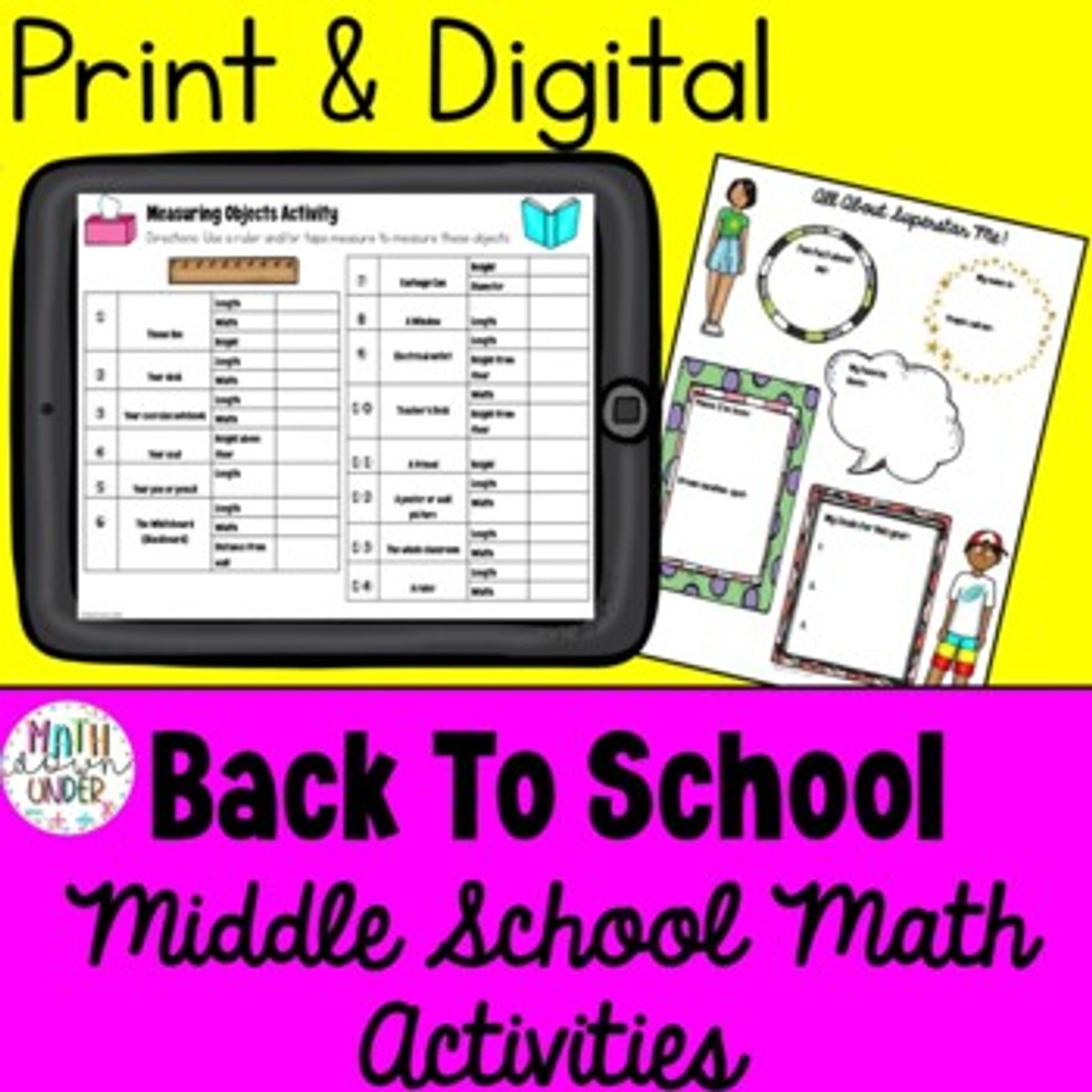 Back To School Math Activities for Middle School - PDF & Digital