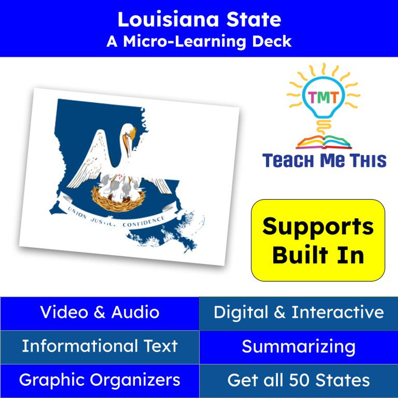 Louisiana (50 States and Capitals) Informational Text and Activities