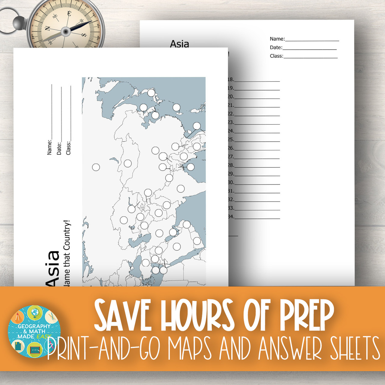 Geography: Make Your Own Map Teacher Resource (Fill-In-The-Blank)