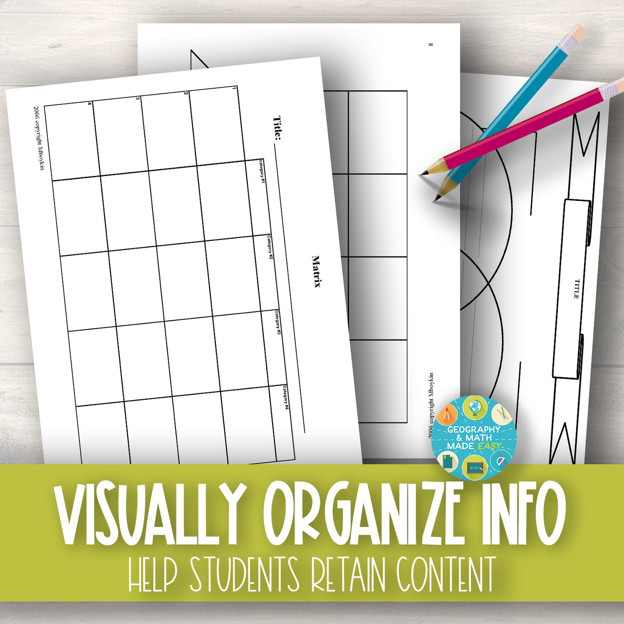 Geography & Social Studies Printable Graphic Organizers for Free Printable Graphic Organizers For Social Studies