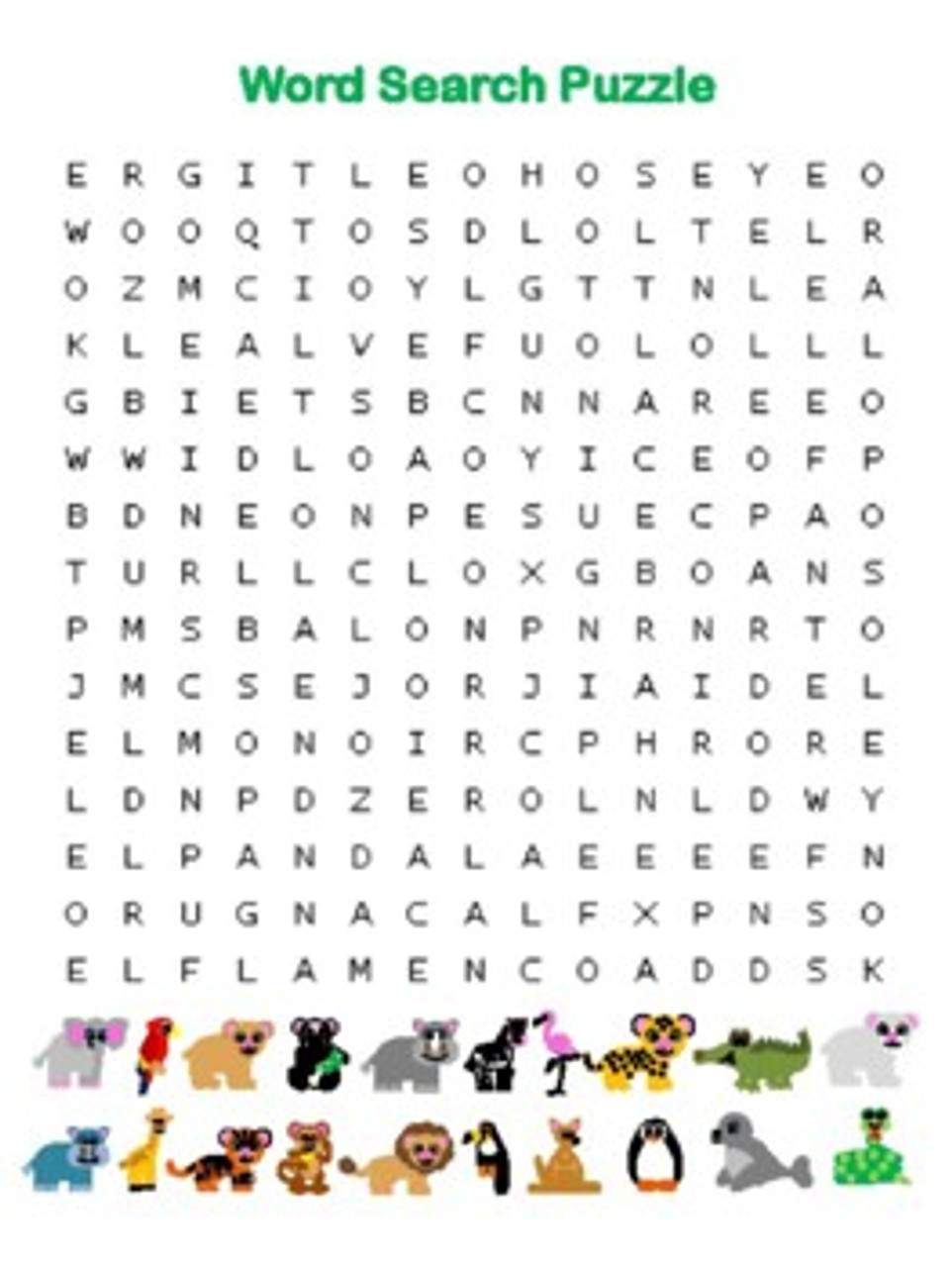 Spanish Zoo Animal Puzzles spanish-zoo-animal-puzzles