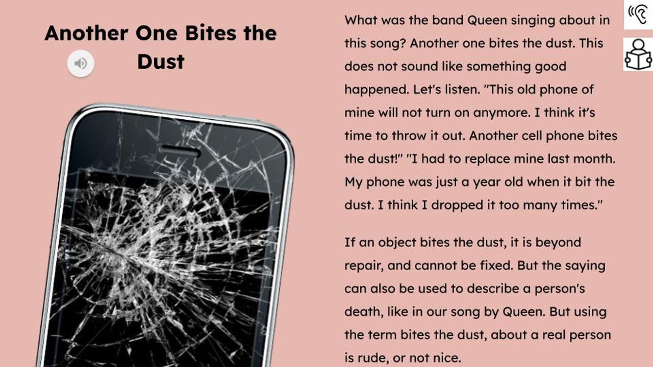 Another One Bites the Dust Figurative Language Reading Passage and Activities