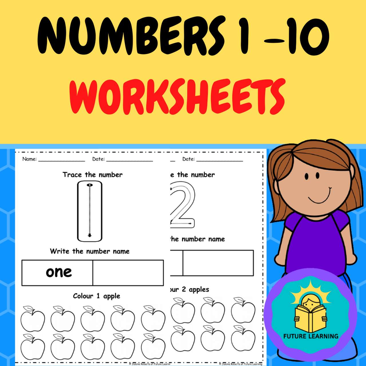 numbers 1 10 worksheets kindergarten