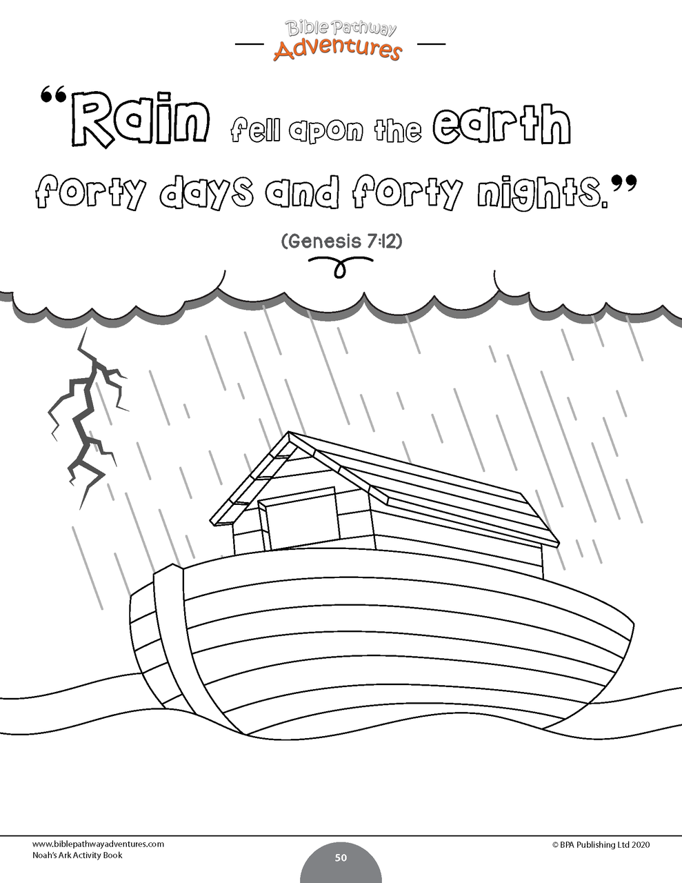 Noah's Ark Activity Book (kids ages 6-12)