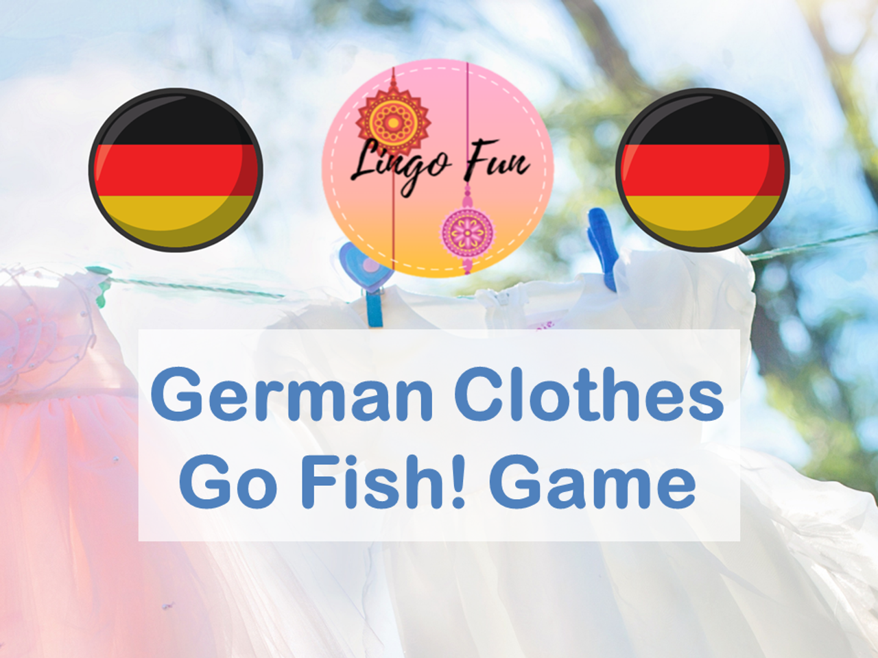 German Clothes Go Fish Vocabulary Game