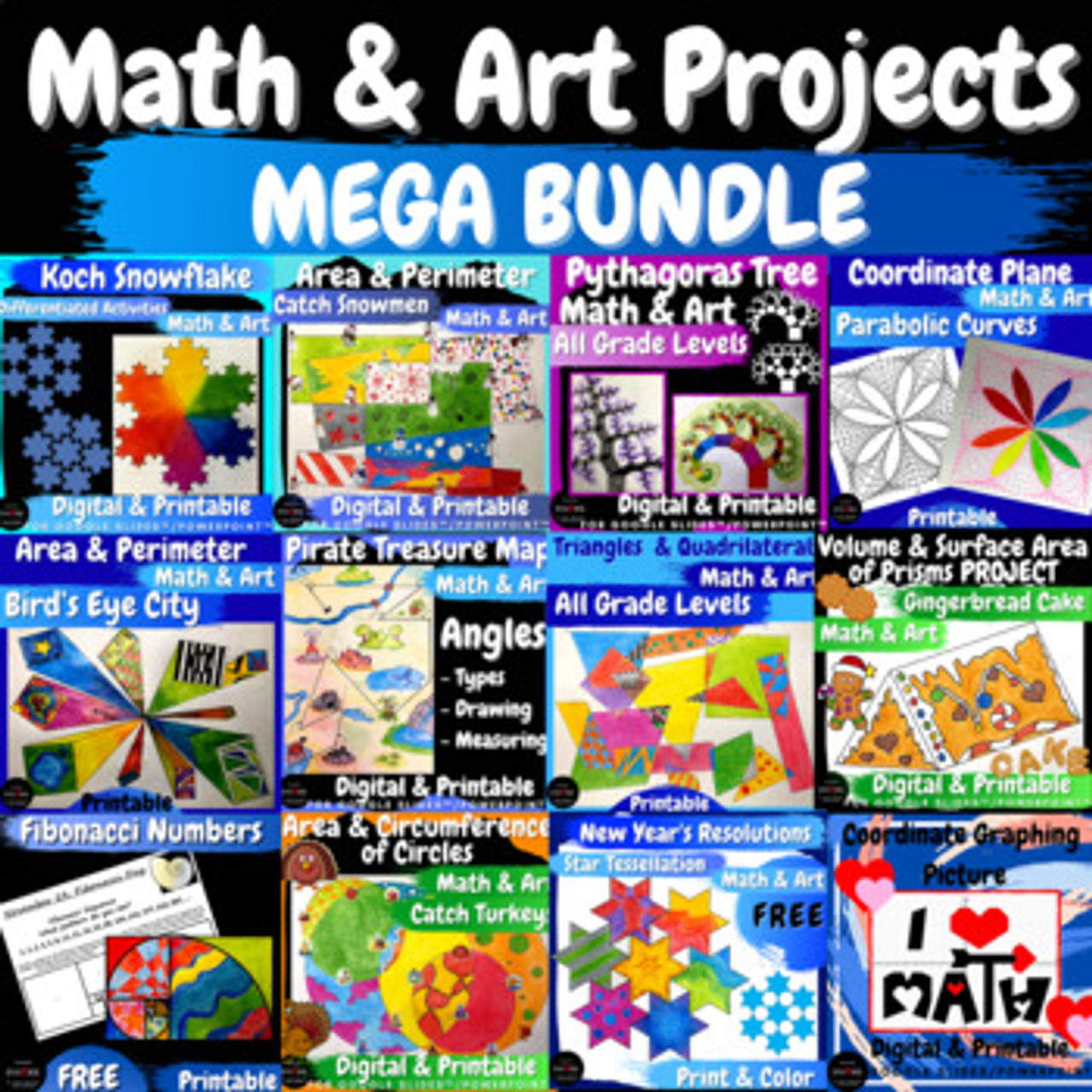 math art projects for middle school