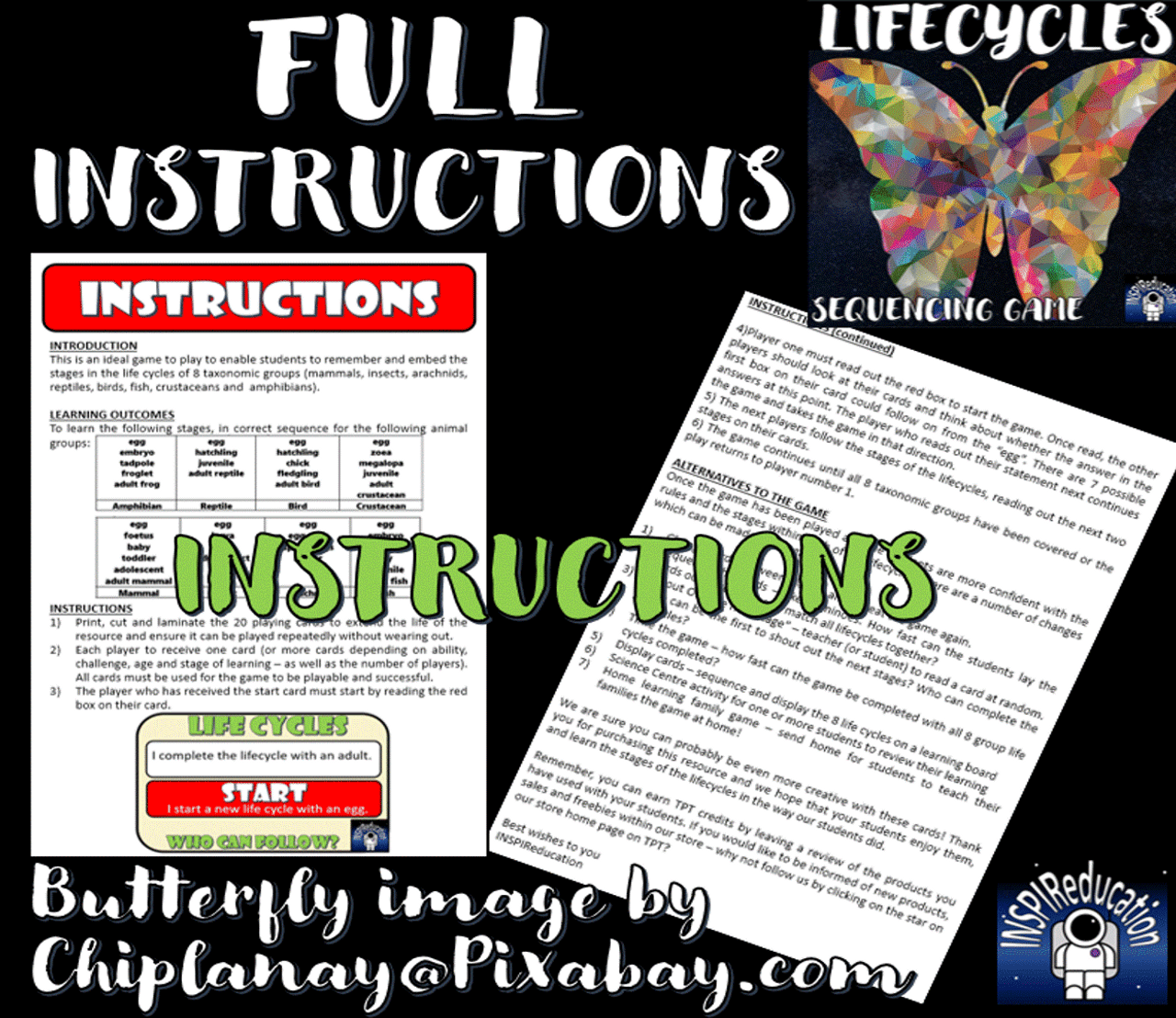 SCIENCE Lifecycles I have... Who has...? Card Game for up to 20