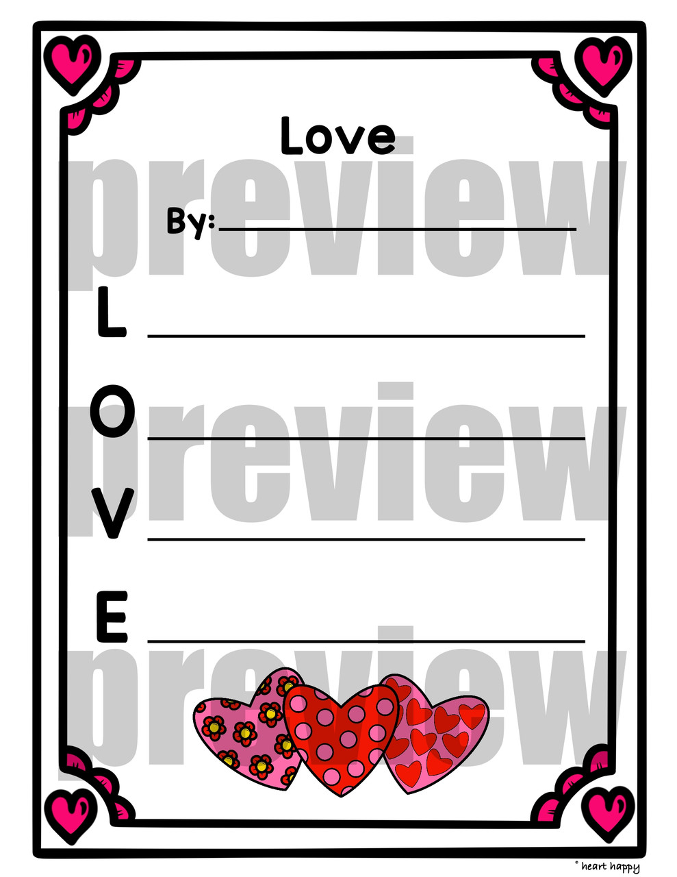 Valentine's Day Crafts Fine Motor Activities for Preschool, Pre-K