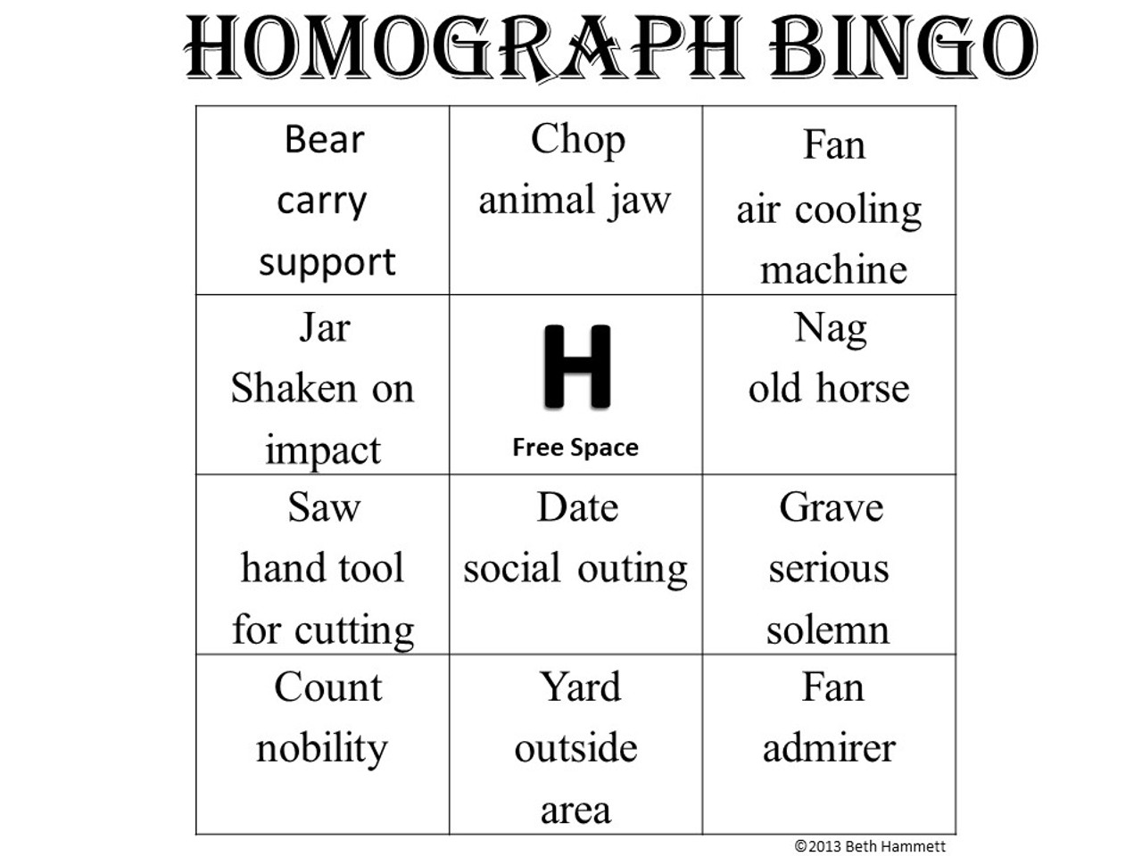 Homographs 