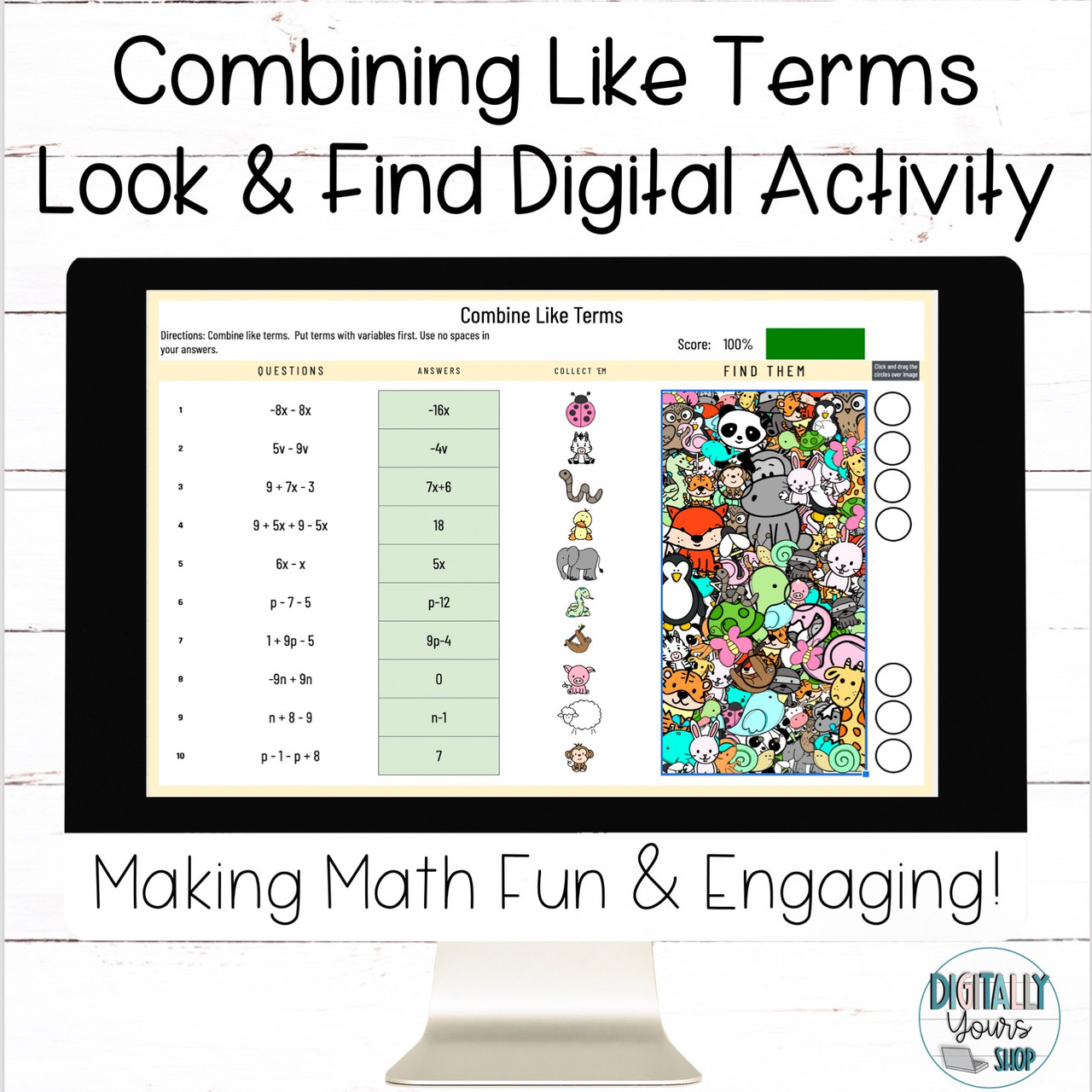 Combine like te… | Free Interactive Worksheets | 4662771, image size:1280x1280
