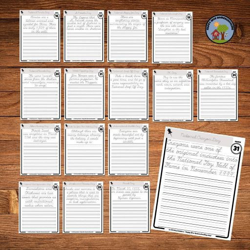March Copywork Printables - Cursive - Amped Up Learning