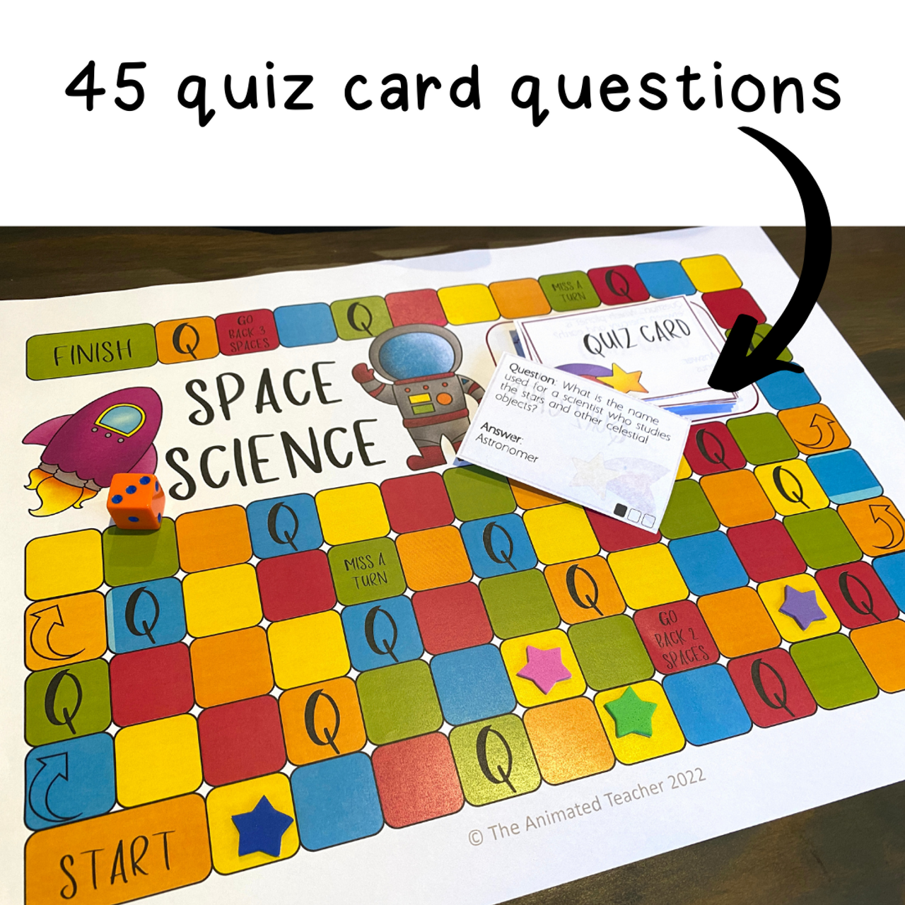 Space Science Board Game Printable Differentiated