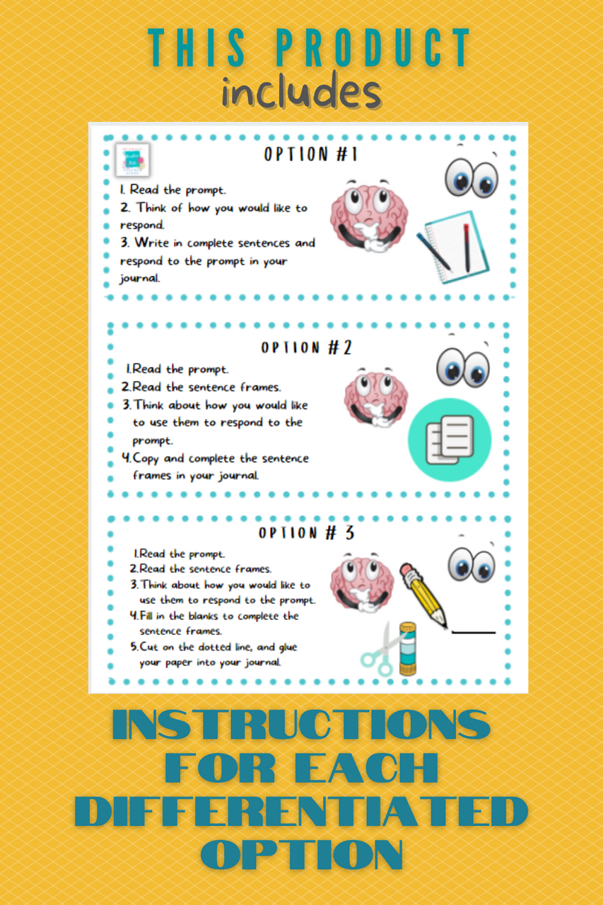 The Last 9 Weeks of Differentiated Journal Prompts