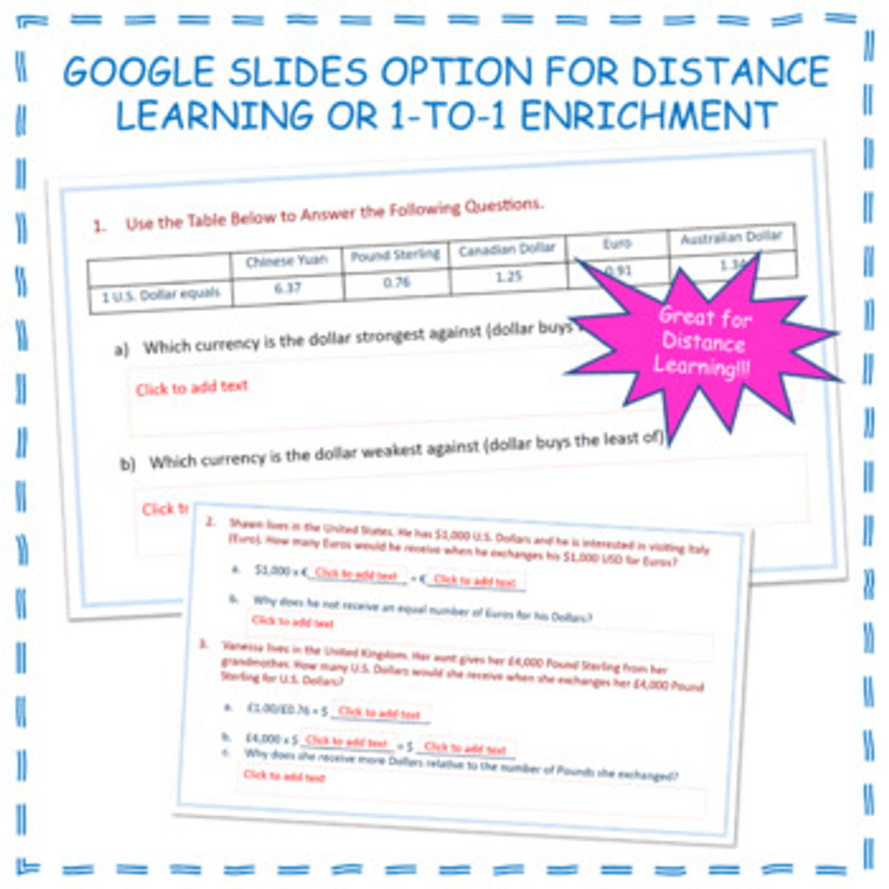 exchange rates worksheets international economics printable or google slides amped up learning