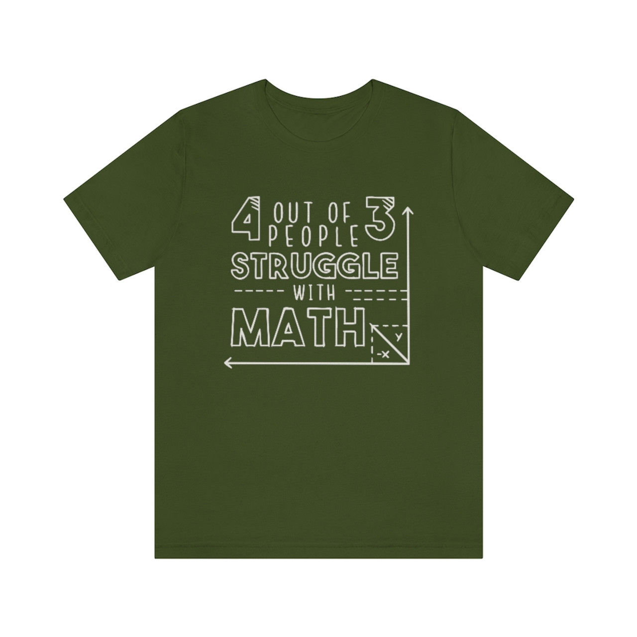 "People struggle with Math" Crew Neck T-shirt