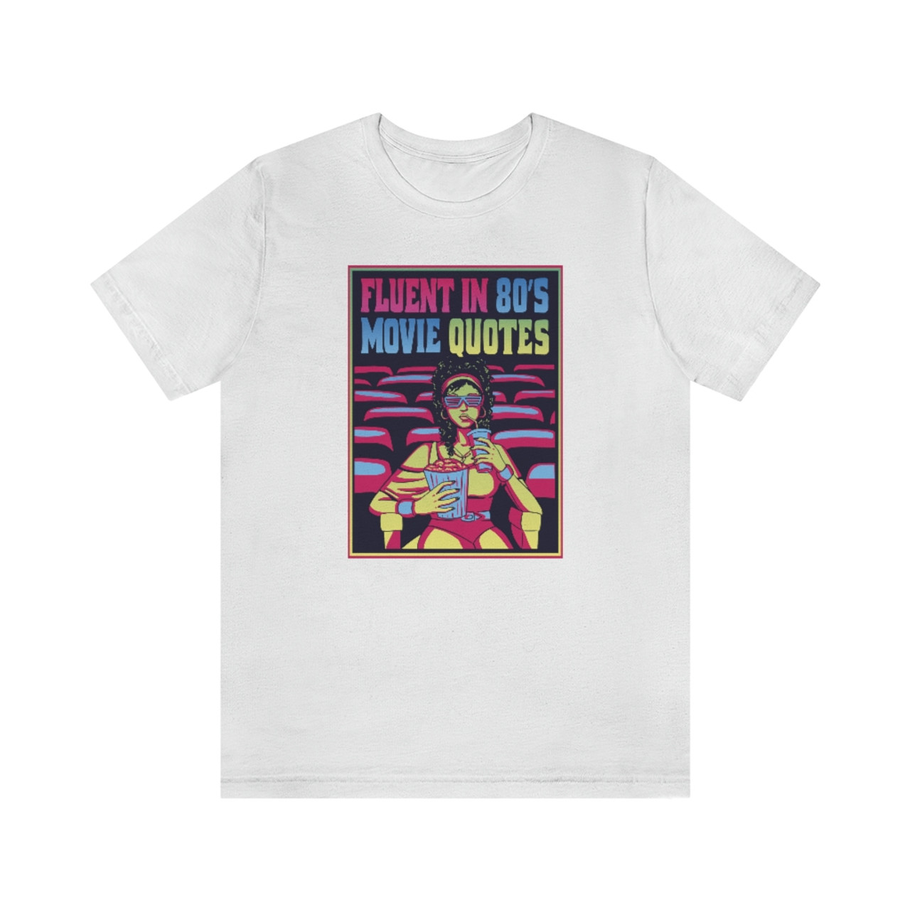 "Fluent in 80s Movie Quotes" Crew Neck T-shirt