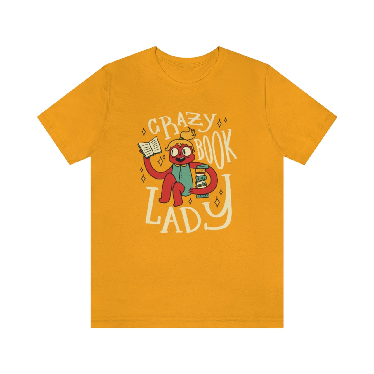 "Crazy Book Lady" Crew Neck T-shirt