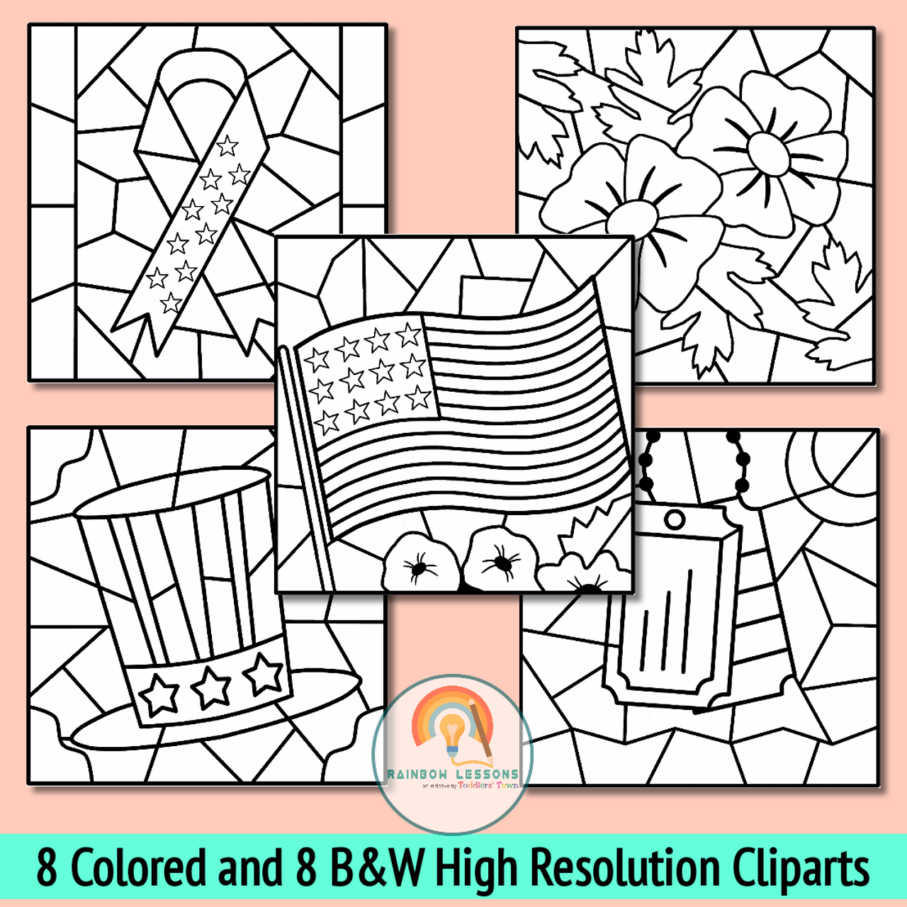 Memorial Day Color By Number Clipart | Memorial Day Clip Art | Patriotic Clipart - Amped Up Learning memorial-day-color-by-number-clipart-memorial-day-clip-art-patriotic-clipart-amped-up-learning
