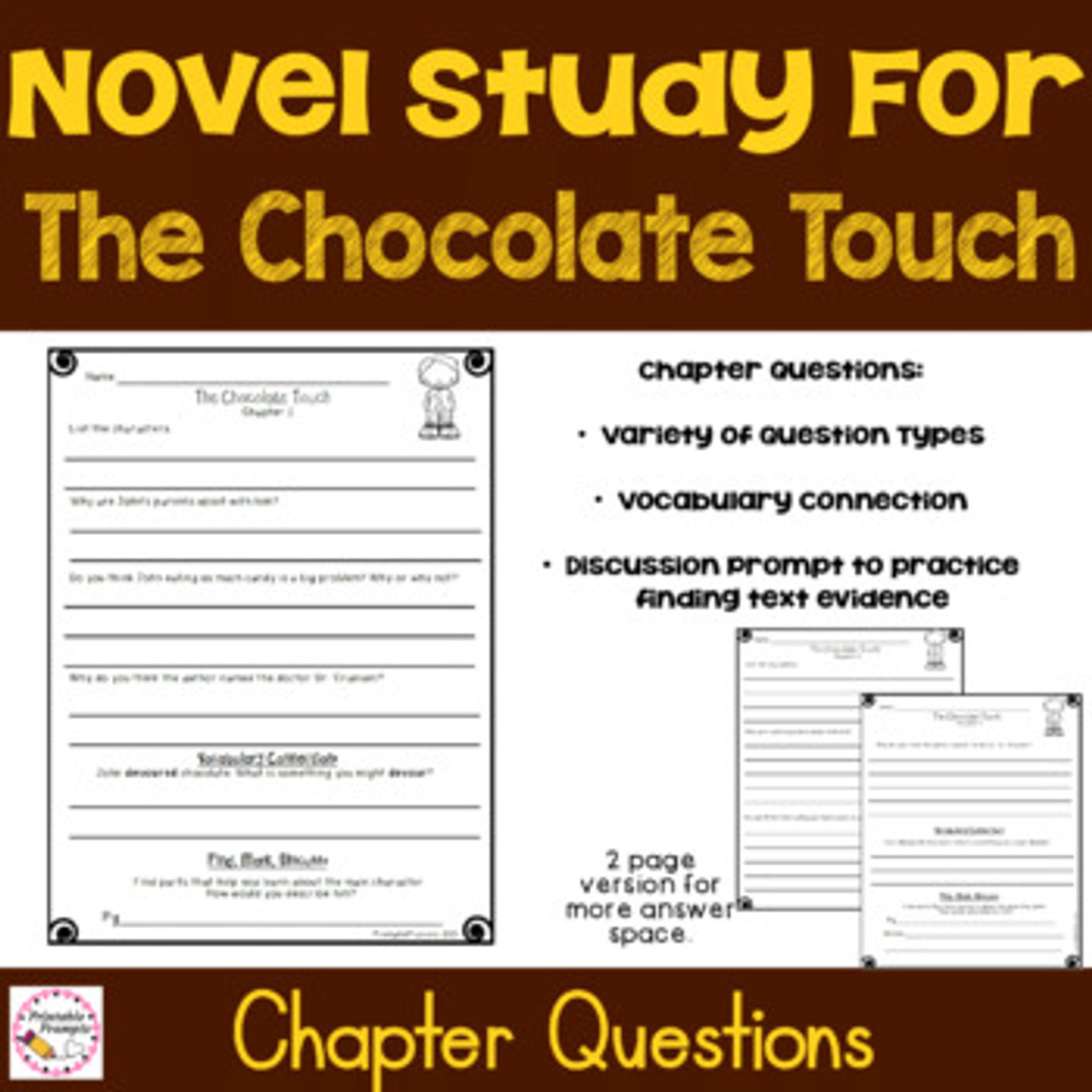 Novel Units: The Chocolate Touch