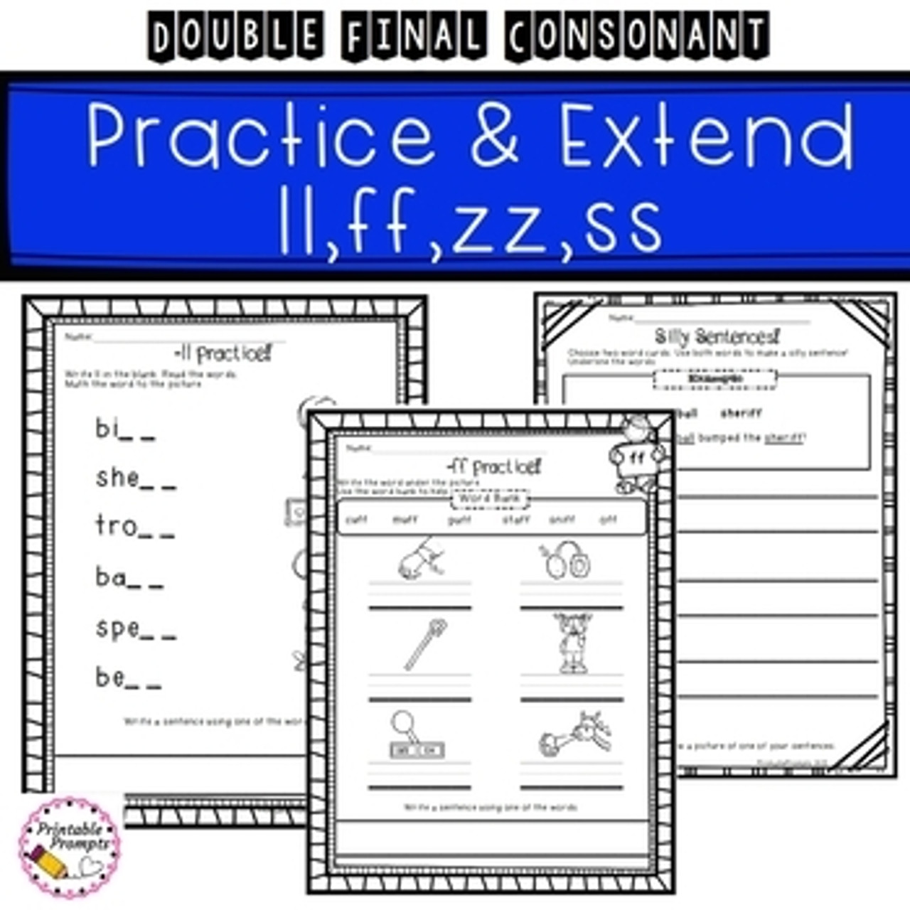 double-final-consonant-bonus-letters-phonics-flsz-floss-rule for Free Printable Floss Rule Worksheet Free Double Final Consonant & Bonus Letters Phonics FLSZ / Floss Rule for Free Printable Floss Rule Worksheet Free