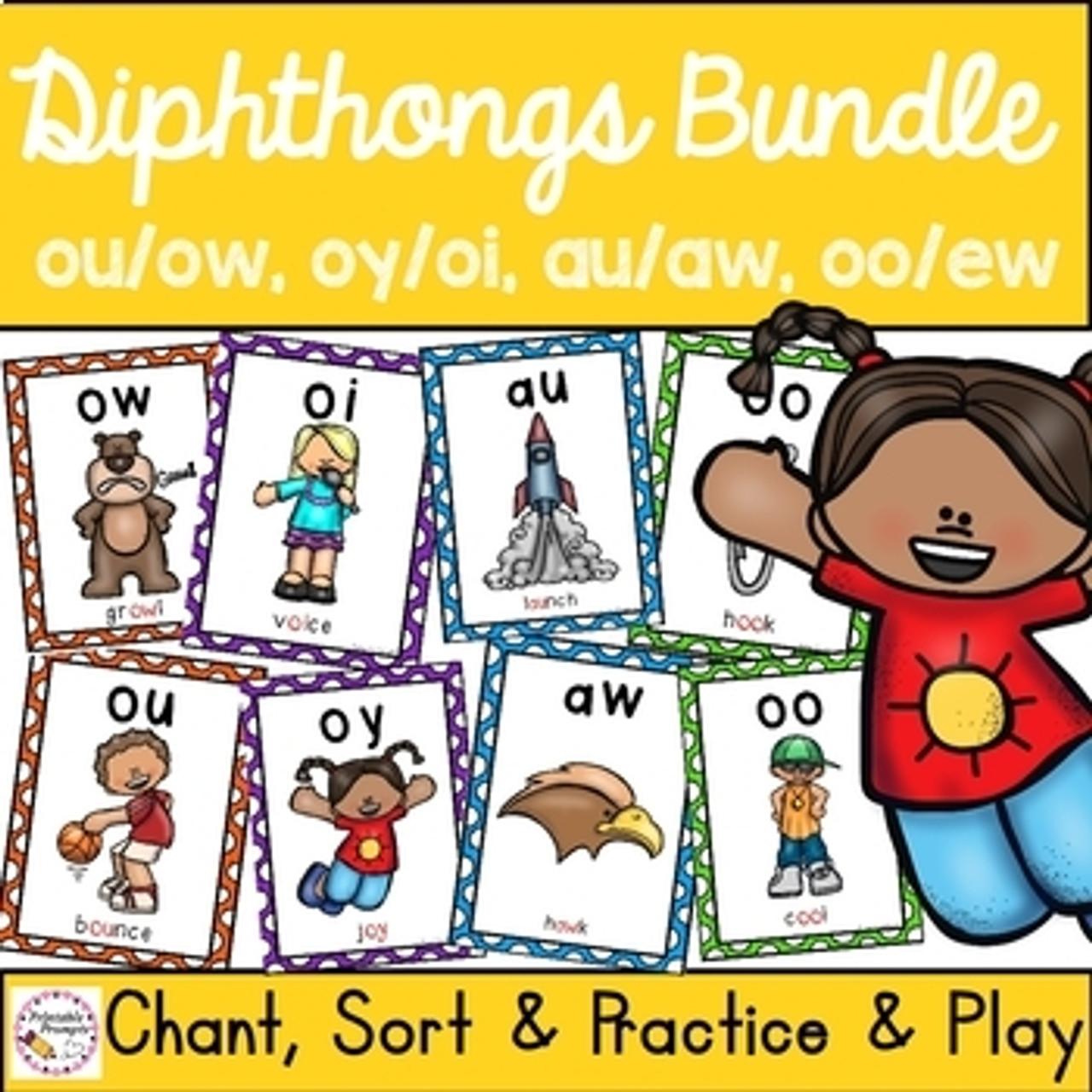 Diphthongs Phonics Practice Bundle