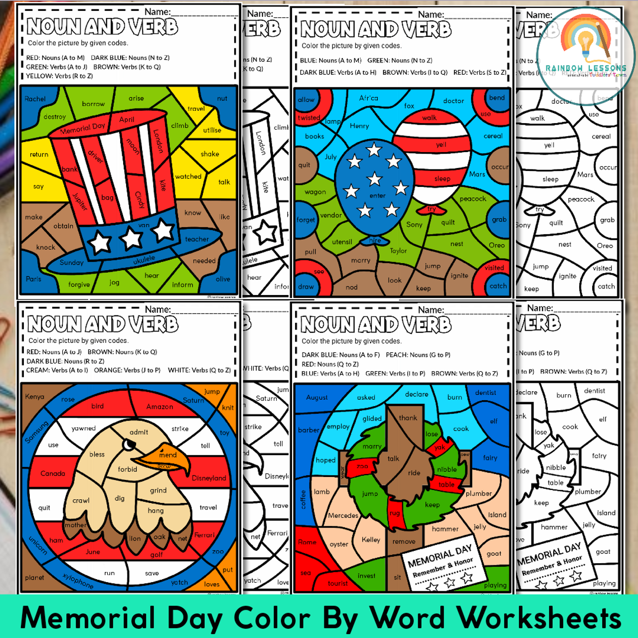 Memorial Day Color By Number - Kids Activity Zone