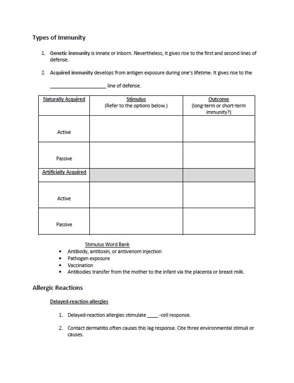 immune-system-study-guide for Free Printable Immune System Worksheet Pdf Immune System Study Guide for Free Printable Immune System Worksheet Pdf
