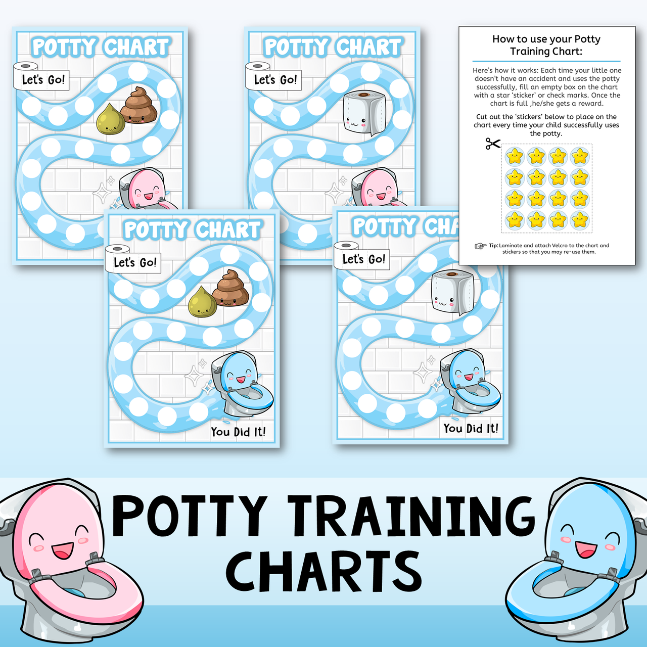 Potty Training Chart for Girls and Boys