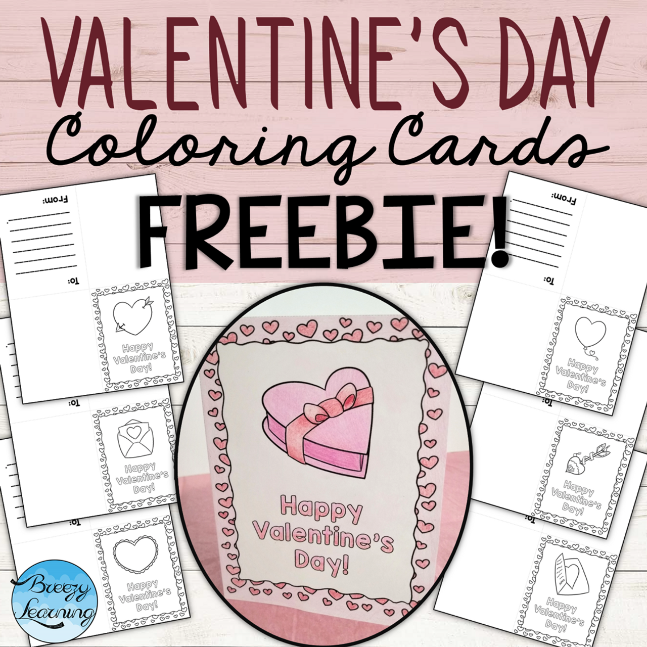 Valentine's Day Coloring Cards/Letters