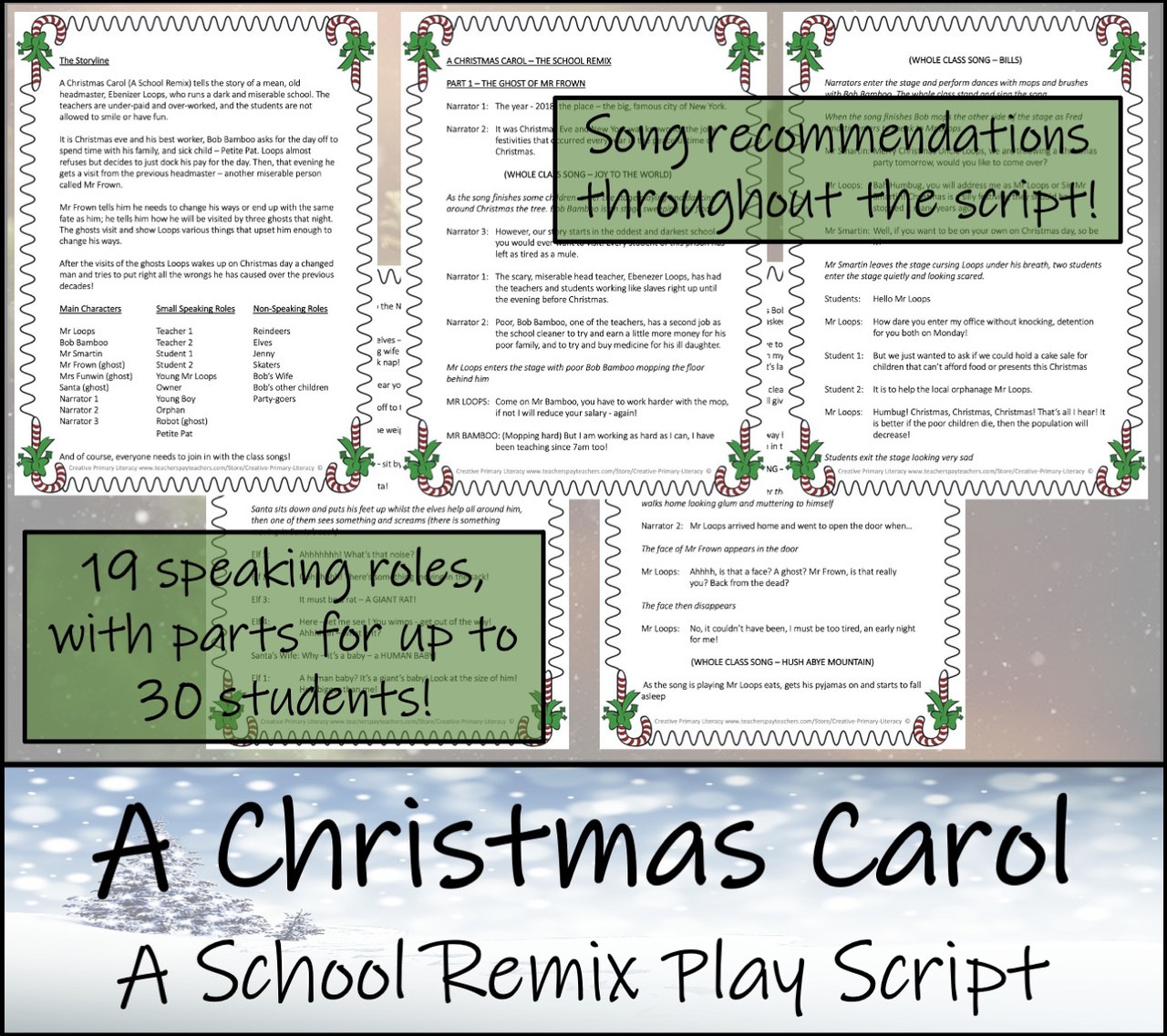 A Christmas Carol - A School Remix Play Script - Amped Up Learning