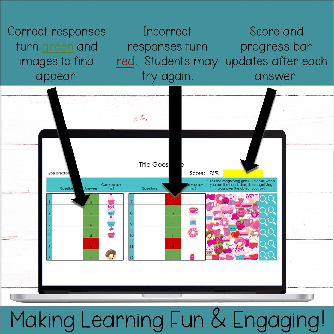 Template for Google Sheets - 12 Question - I Spy Digital Activity ...