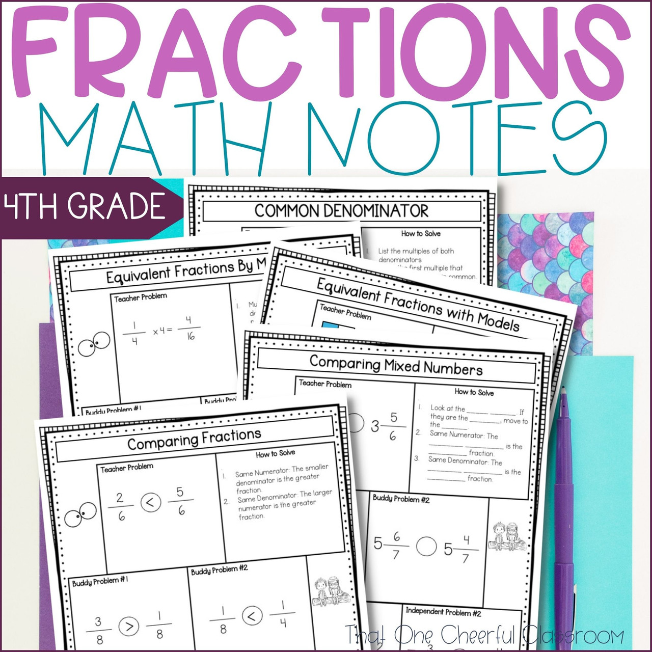 4th Grade Equivalent & Comparing Fractions and Mixed Numbers ...
